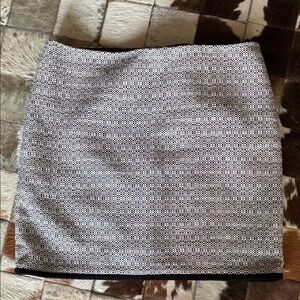 White House Black Market Textured Black and White Pencil Skirt